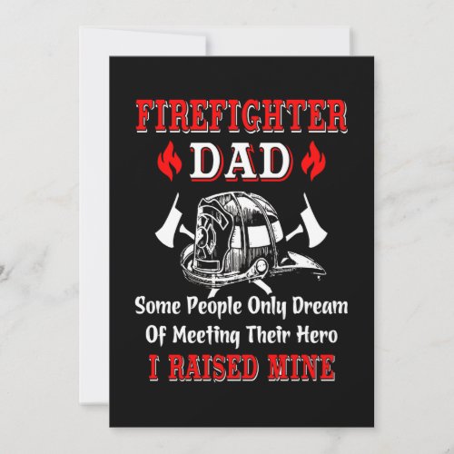 Firefighter Gift  Firefighter Dad Gifts Holiday Card
