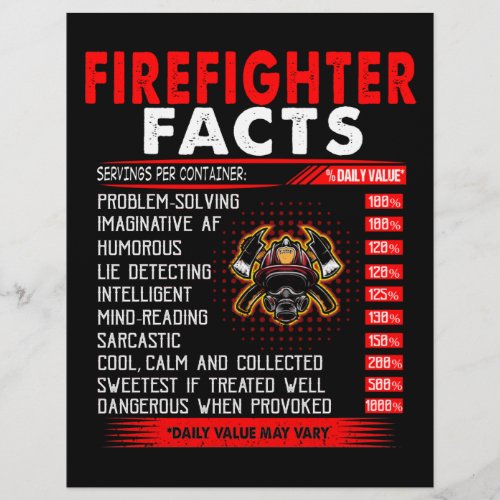 Firefighter Gift  Firefighter Facts Gifts Flyer
