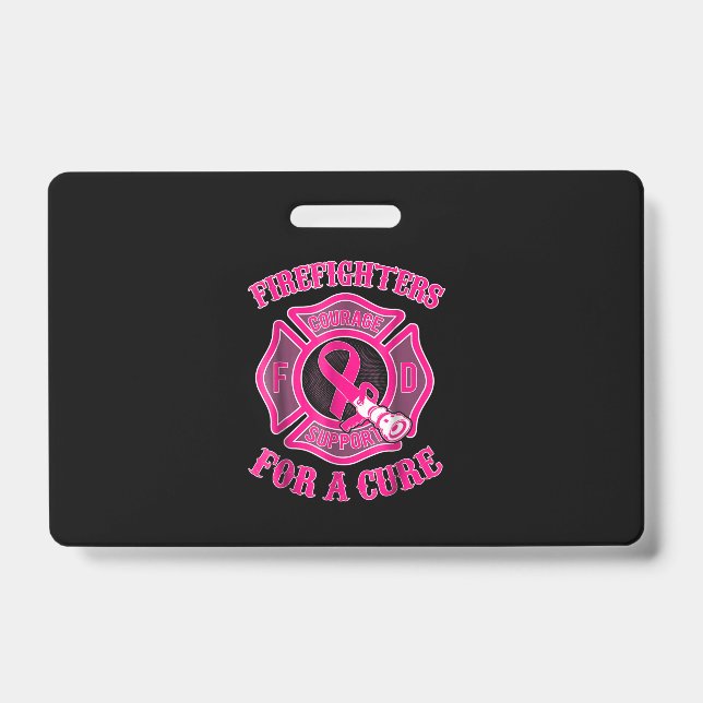 Firefighter Gift | Firefighter For A Cure Badge (Front)