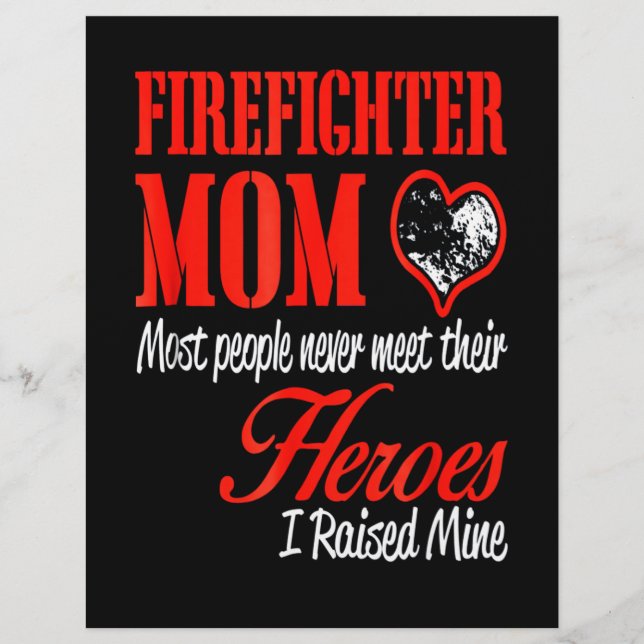Firefighter Gift | Firefighter Mom Gifts Letterhead (Front)