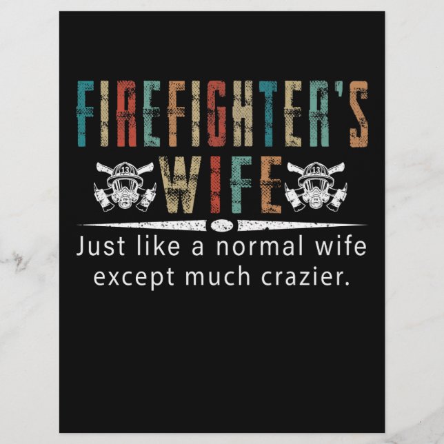 Firefighter Gift | Firefighter Wife Lovers Letterhead (Front)