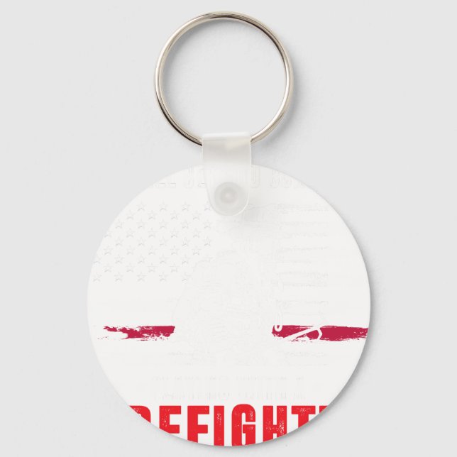 Firefighter Gift For Men Funny Firefighter Will Ge Keychain (Front)