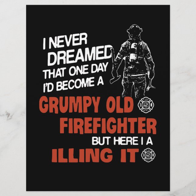 Firefighter Gift | Grumpy Old Firefighter Letterhead (Front)