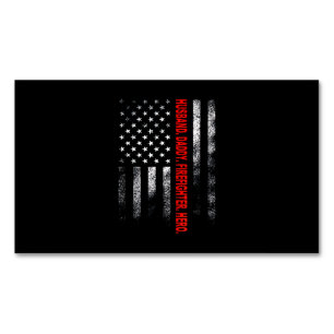 Firefighter Gift Husband Daddy Firefighter Hero Business Card Magnet