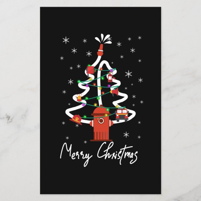 Firefighter Gift | Merry Christmas Firefighter Flyer (Front)