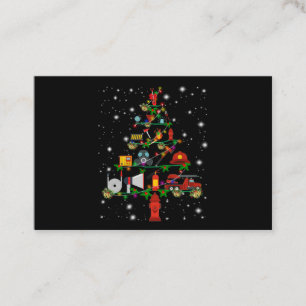 Firefighter Gift Merry Christmas Firefighter Fun Business Card
