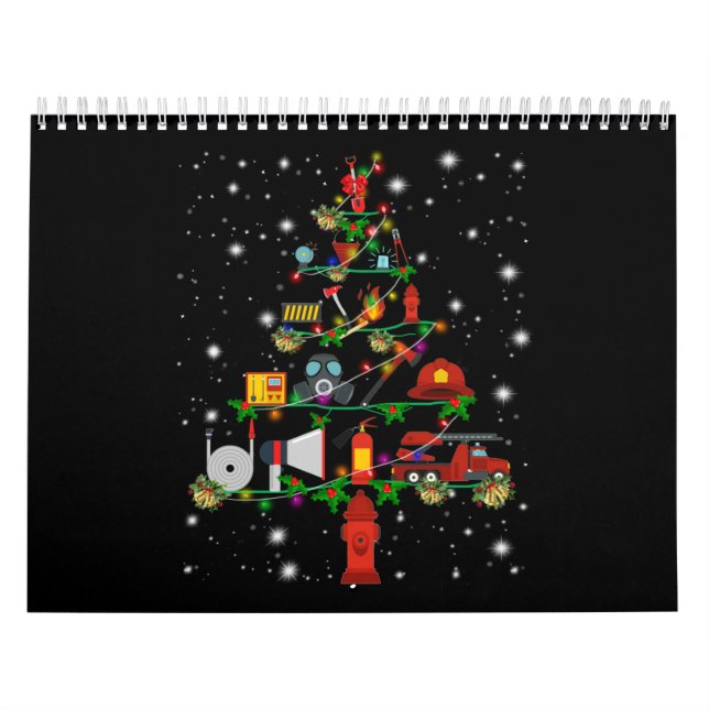 Firefighter Gift | Merry Christmas Firefighter Fun Calendar (Cover)