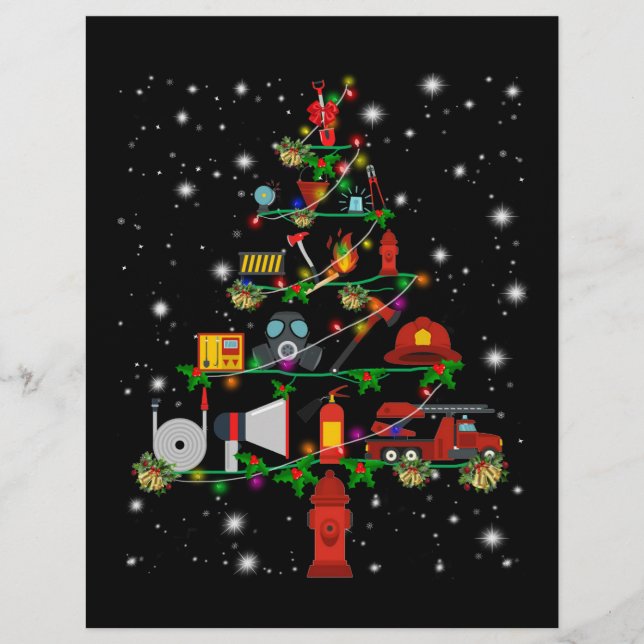 Firefighter Gift | Merry Christmas Firefighter Fun Flyer (Front)