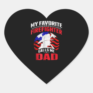 Firefighter Gift My Favorite Firefighter Heart Sticker