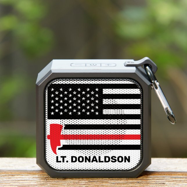 Firefighter Gift Paramedic Flag with Axe  Bluetooth Speaker (Insitu(Outdoor))