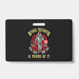 Firefighter Gift   Retired Firefighter & Proud Badge