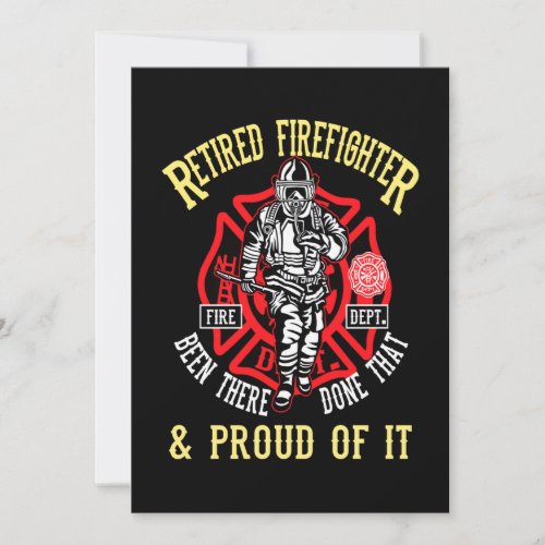 Firefighter Gift  Retired Firefighter  Proud Holiday Card