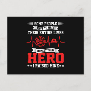 Firefighter Gift   Some People Wait Firefighter Holiday Postcard