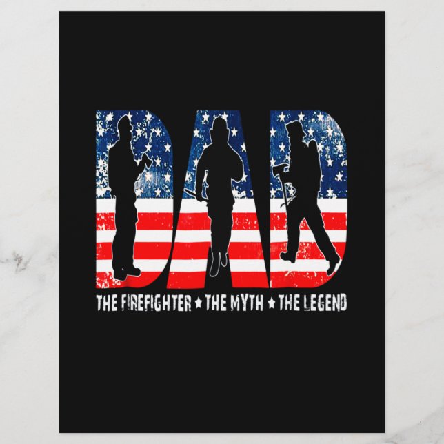 Firefighter Gift | The Firefighter The Myth Letterhead (Front)