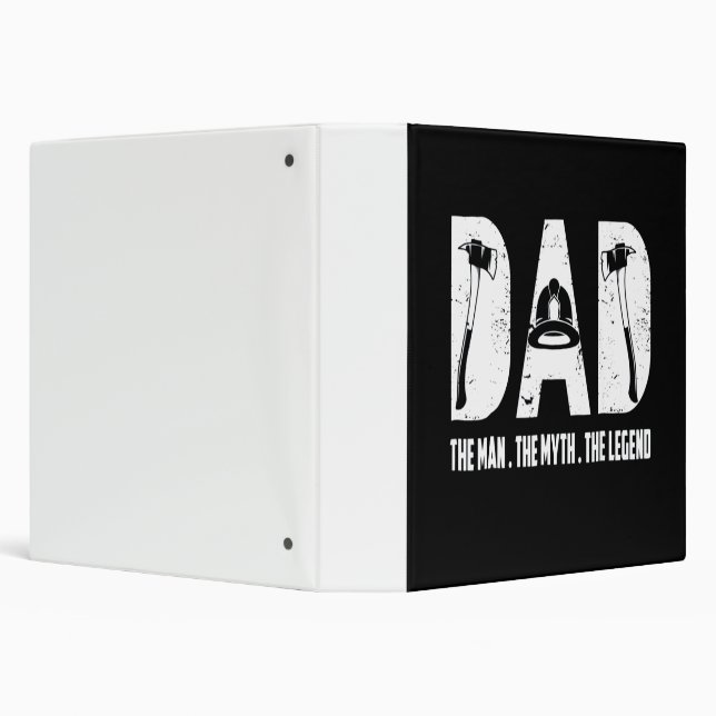 Firefighter Gift | The Man The Myth The Legend 3 Ring Binder (Background)