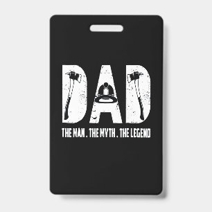 Firefighter Gift The Man The Myth The Legend Badge