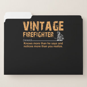 Firefighter Gift   Vintage Firefighter Funny File Folder