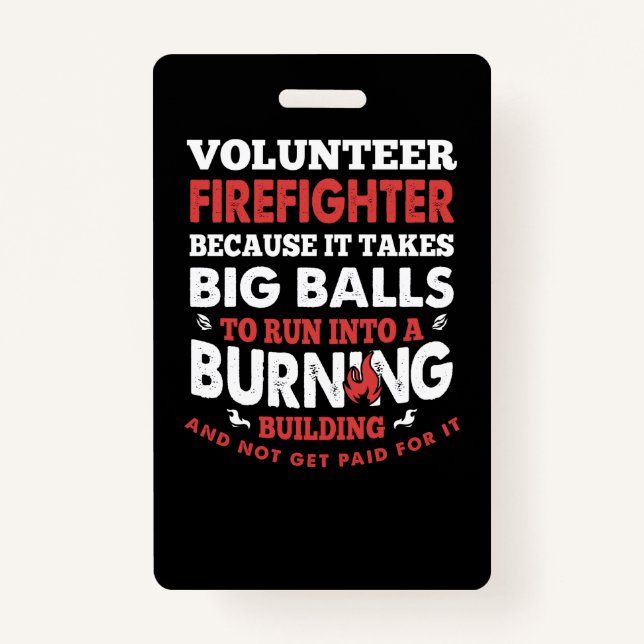 Firefighter Gift | Volunteer Firefighter Badge (Front)