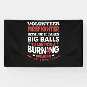 Firefighter Gift Volunteer Firefighter Banner