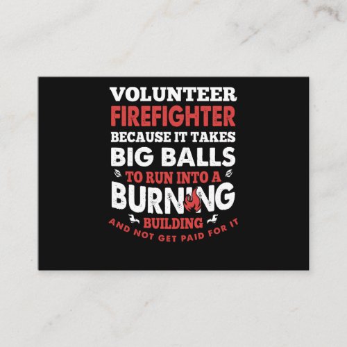 Firefighter Gift  Volunteer Firefighter Business Card