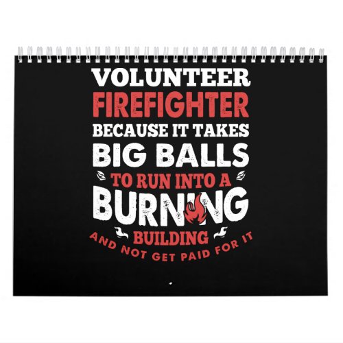 Firefighter Gift  Volunteer Firefighter Calendar