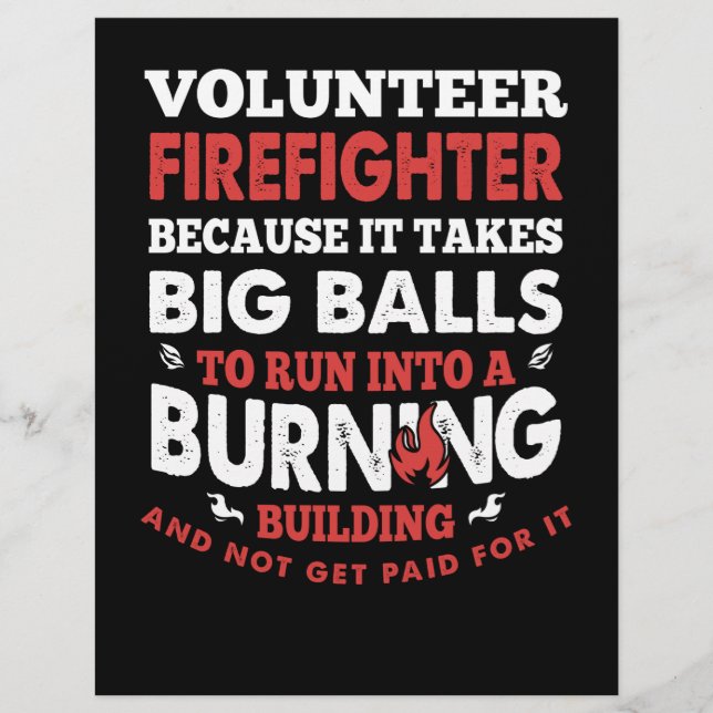 Firefighter Gift | Volunteer Firefighter Letterhead (Front)