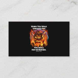 Firefighter Gift When You Walk Through Fire Appointment Card