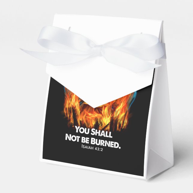 Firefighter Gift | When You Walk Through Fire Favor Boxes (Front Side)
