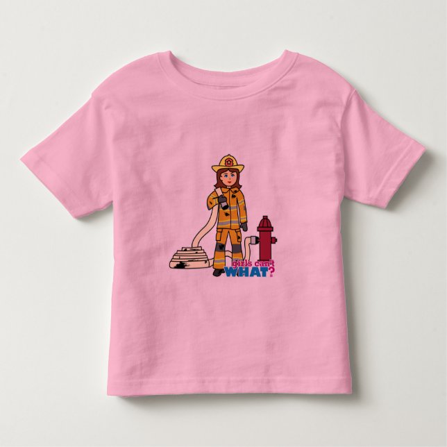 Firefighter Girl Toddler T-shirt (Front)