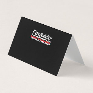 Firefighter Girlfriend Thin Red Line Firewoman Business Card