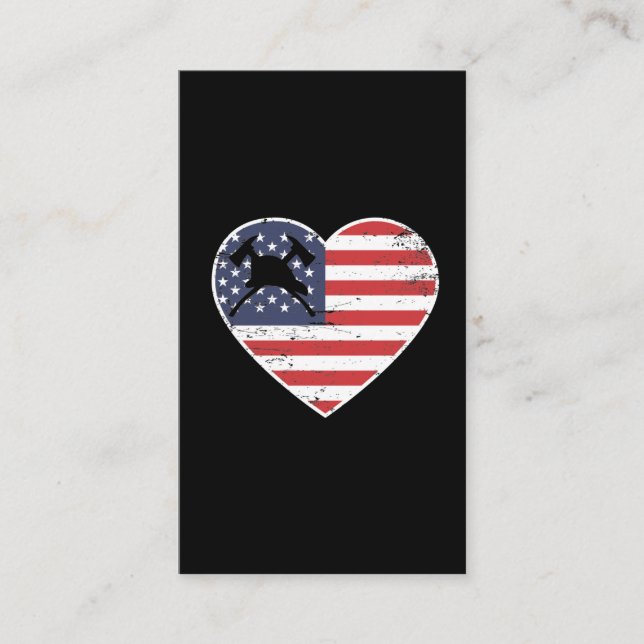 Firefighter Girlfriend Valentines Day Fireman Business Card (Front)