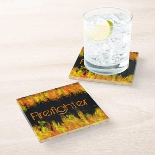 Firefighter Glass Coaster