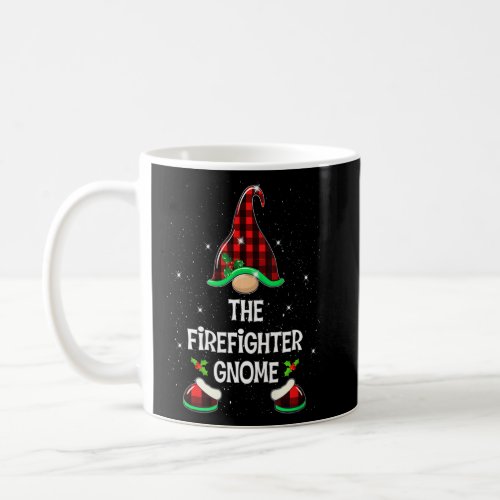 Firefighter Gnome Buffalo Plaid Matching Family Xm Coffee Mug