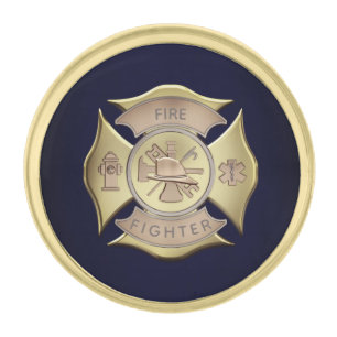 Firefighter Gold Finish Lapel Pin