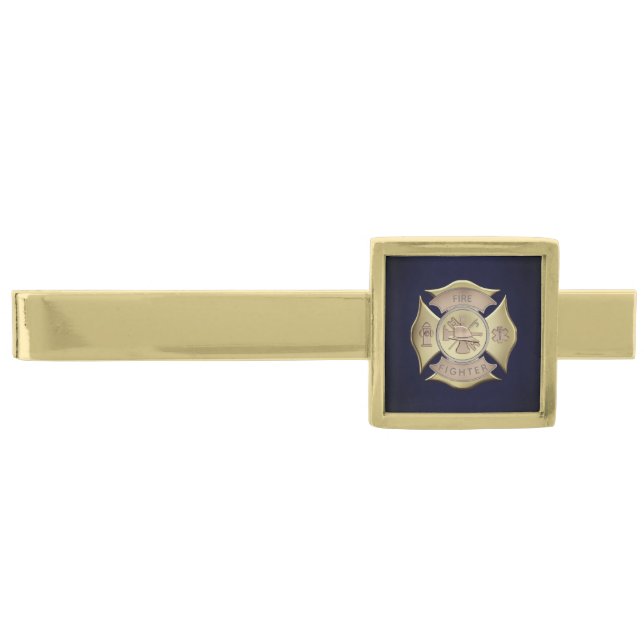 Firefighter Gold Finish Tie Bar (Front)
