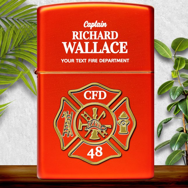 Firefighter Gold Metallic Maltese Cross  Zippo Lighter (Creator Uploaded)