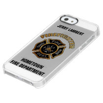 Firefighter Gold Name Template Clear iPhone SE/5/5s Case