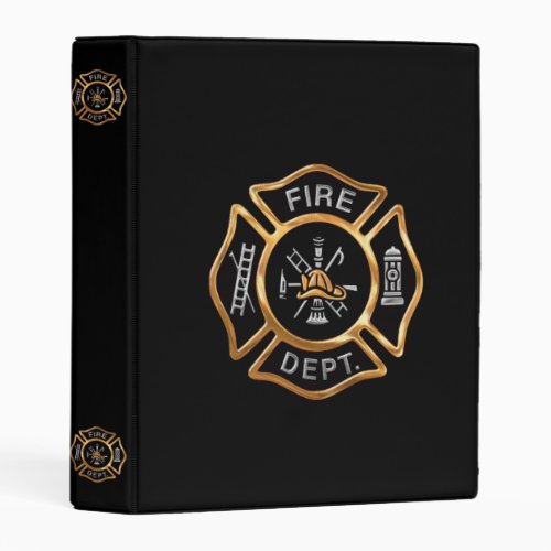 Firefighter Golden Badge Mini Binder