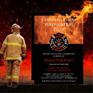 Firefighter Graduation Announcement   Party