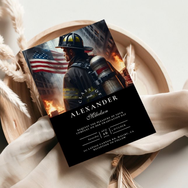 Firefighter Graduation Ceremony Invitation (Creator Uploaded)