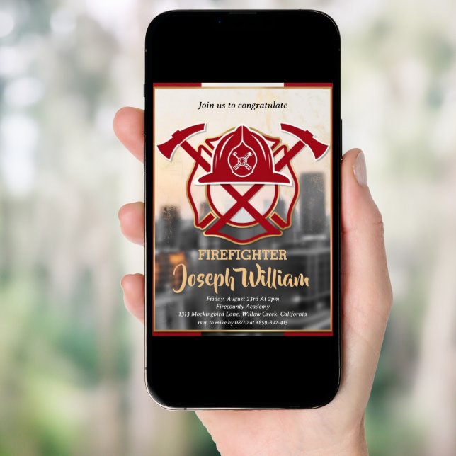 firefighter graduation invitations (Front Digital)