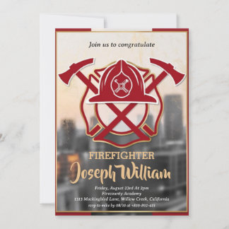 firefighter graduation invitations