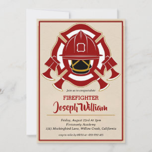firefighter graduation invitations