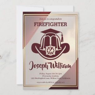 firefighter graduation invitations