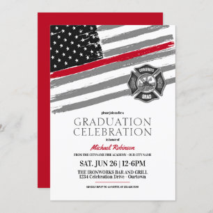 Firefighter Graduation Party Invitations