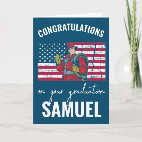 Firefighter Graduation Passing Out Congratulations Card
