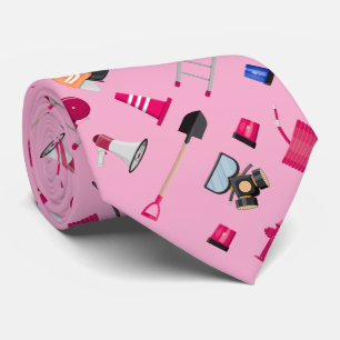 Firefighter Graduation Pink necktie