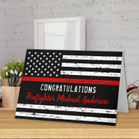 Firefighter Graduation Red Line Congratulations