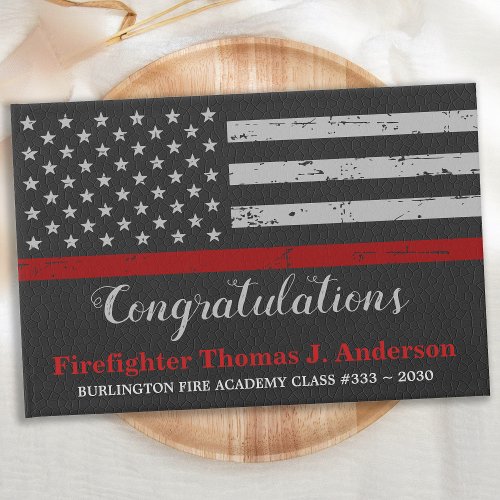  Firefighter Graduation Thin Red Line Party Guest Book