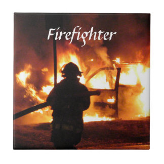Firefighter Handline Ceramic Tile